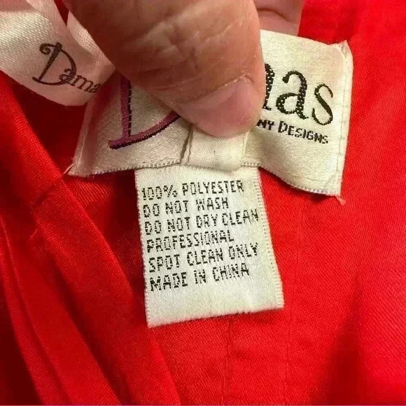 Damas By Tiffany Designs Beaded Dress GownSz Small Tulle Little Red Lace Corset - Picture 13 of 14